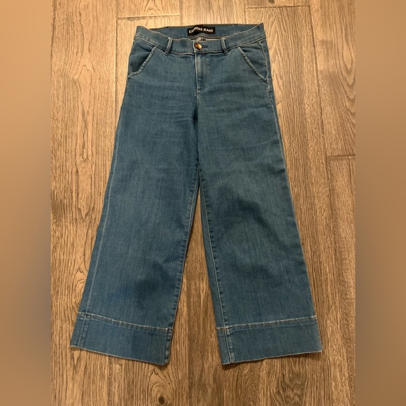 Express wideleg cropped jeans - Picture 4 of 8